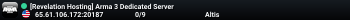 [Revelation Hosting] Arma 3 Dedicated Server
