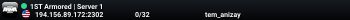 1ST Armored | Server 1