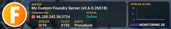 My Custom Foundry Server (v0.6.0.26518)