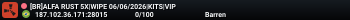 [BR] ALFA RUST 5X | WIPE HOJE | KITS | EVENTOS | VIP