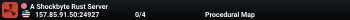 A Shockbyte Rust Server