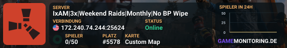 IxAM|3x|Weekend Raids|Monthly|No BP Wipe