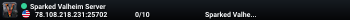 Sparked Valheim Server