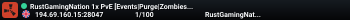 RustGamingNation 1x PvE [Events|Purge|Zombies|SkillTree]