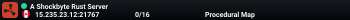 A Shockbyte Rust Server