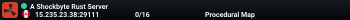 A Shockbyte Rust Server