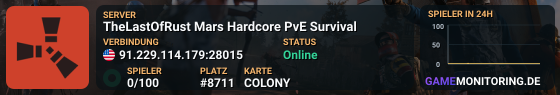 TheLastOfRust Mars Hardcore PvE Survival