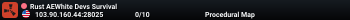 Rust AEWhite Devs Survival