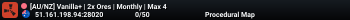 [AU/NZ] Vanilla+ | 2x Ores | Monthly | Max 4