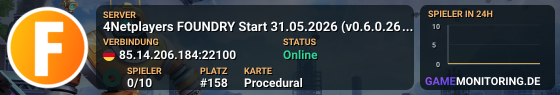 4Netplayers FOUNDRY Start 31.05.2026 (v0.6.0.26518)