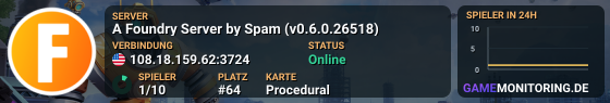 A Foundry Server by Spam (v0.6.0.26518)
