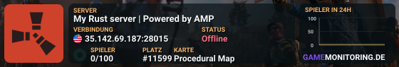 My Rust server | Powered by AMP
