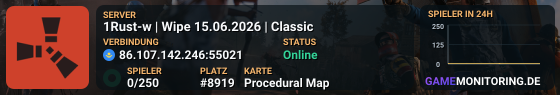 1Rust-w | Wipe 22.05.2026 | Classic | No Playing Admins