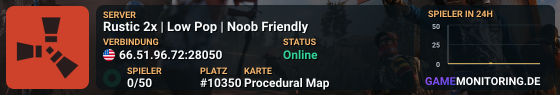 Rustic 2x | Low Pop | Noob Friendly
