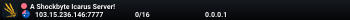 A Shockbyte Icarus Server!