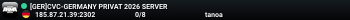 [GER]CVC-GERMANY PRIVAT 2026 SERVER