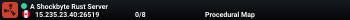 A Shockbyte Rust Server