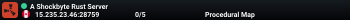 A Shockbyte Rust Server