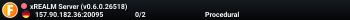 xREALM Server (v0.6.0.26518)