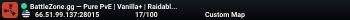 BattleZone.gg — Pure PvE | Vanilla+ | Raidable Bases