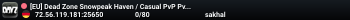 [EU] Dead Zone Snowpeak Haven / Casual PvP PvP High FPS Building