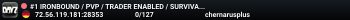 #1 IRONBOUND / PVP / TRADER ENABLED / SURVIVAL #4