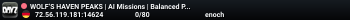 WOLF’S HAVEN PEAKS | AI Missions | Balanced PvP/PvE | Custom Events | Weekend Raiding | BaseBuilding+