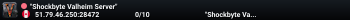 "Shockbyte Valheim Server"