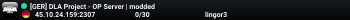 [GER] DLA Project - OP Server | modded