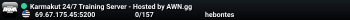 Karmakut 24/7 Training Server - Hosted by AWN.gg