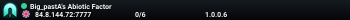 Big_pastA's Abiotic Factor