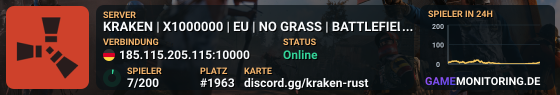 KRAKEN | X1000000 | EU | NO GRASS | BATTLEFIELD | FPS+