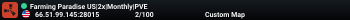 Farming Paradise US|2x|Monthly|PVE