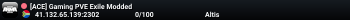 [ACE] Gaming PVE Exile Modded