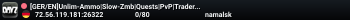 [GER/EN]Unlim-Ammo|Slow-Zmb|Quests|PvP|Trader|Beginner Chernaru