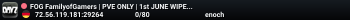FOG FamilyofGamers | PVE ONLY | 1st JUNE WIPE | HELICOPTERS
