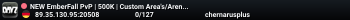 NEW EmberFall PvP | 500K | Custom Area's/Arena's | Kill Reward