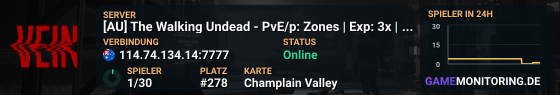 [AU] The Walking Undead - PvE/p: Zones | Exp: 3x | Loot: 1x | G
