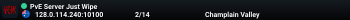 PvE Server Just Wipe