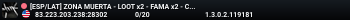 [ESP/LAT] ZONA MUERTA - LOOT x2 - FAMA x2 - CUSTOM TRADERS [PVE]