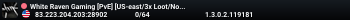 White Raven Gaming [PvE] [US-east/3x Loot/No Mechs]