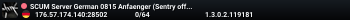 SCUM Server German 0815 Anfaenger (Sentry off) 3 PvE