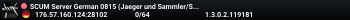 SCUM Server German 0815 (Jaeger und Sammler/Sentry off) 2 SV