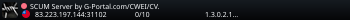 SCUM Server by G-Portal.com/CWEI/CV.