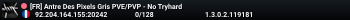 [FR] Antre Des Pixels Gris PVE/PVP - No Tryhard