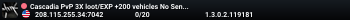Cascadia PvP 3X loot/EXP +200 vehicles No Sentrys