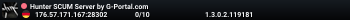 Hunter SCUM Server by G-Portal.com