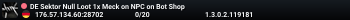 DE Sektor Null Loot 1x Meck on NPC on Bot Shop