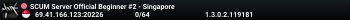 SCUM Server Official Beginner #2 - Singapore