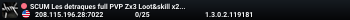 SCUM Les detraques full PVP Zx3 Loot&skill x2 mecha ON FR-ENG-BE